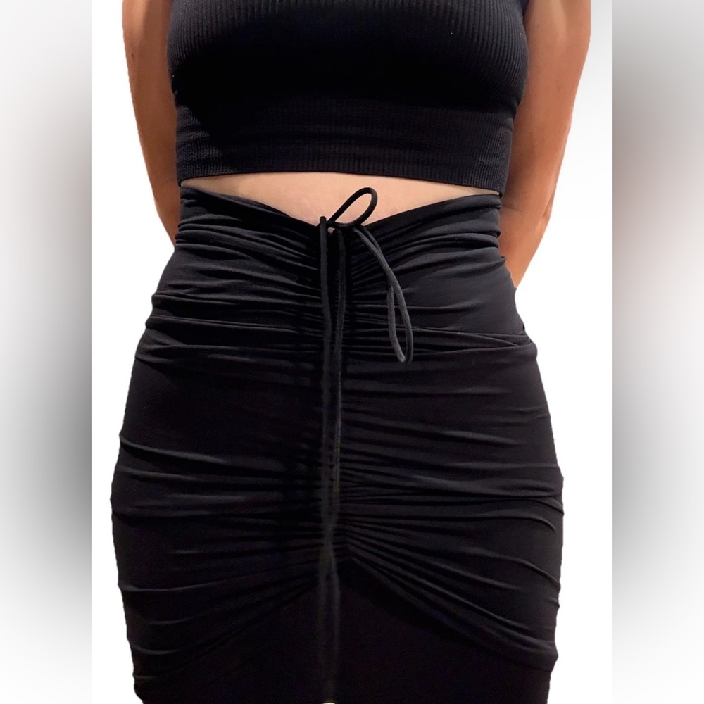 Wolford Fatal Black Tube Ruching Dress/Skirt Size Medium